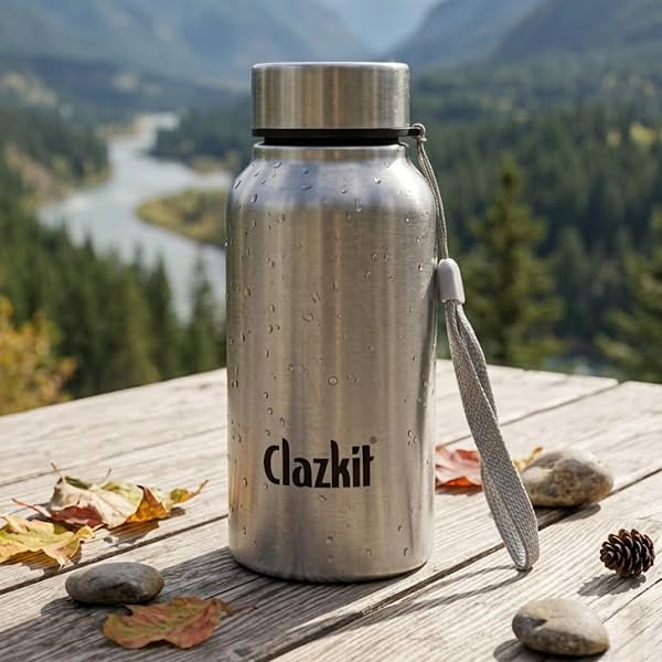 Clazkit 500ml Single-Walled Stainless Steel Water Bottle