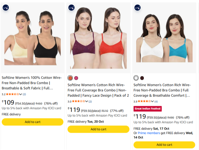 Clothing & Accessories at minimum 64% Discount