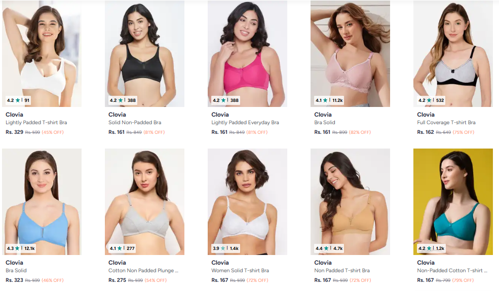 Clovia Bra From @ ₹161