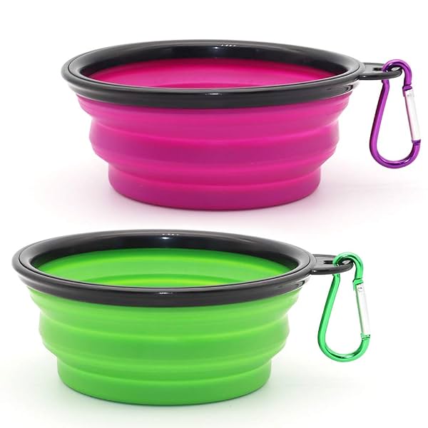 Collapsible Dog Bowl Portable Pet Feeding Set 2 Pack
