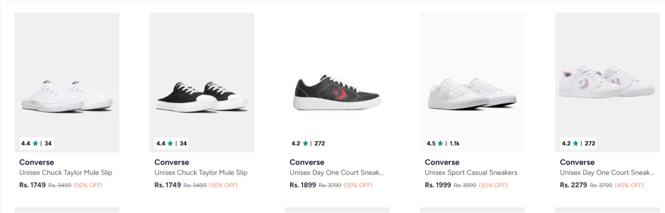 Converse Casual Shoes upto 50% Discount