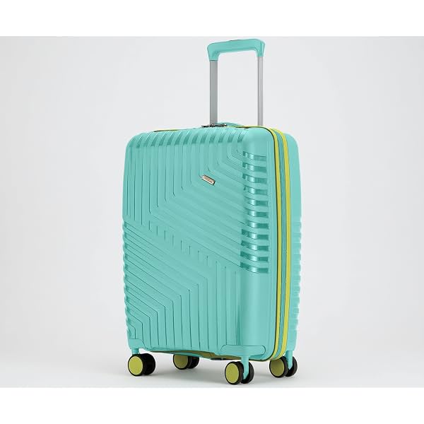 Core Cabin Suitcase 55 cm 20 inch Polypropylene Hard Trolley Bag, 8 Spinner Wheels, Recessed Number Lock,
