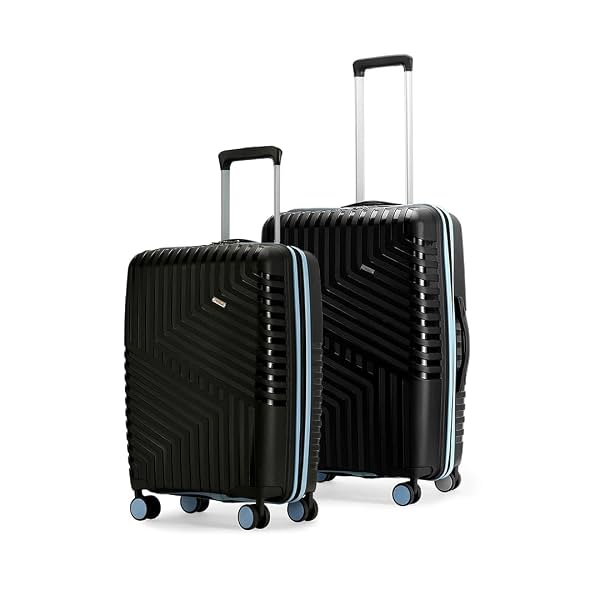 Core Set of 2 Trolley Bags Cabin + Medium Polypropylene Hard Suitcase,