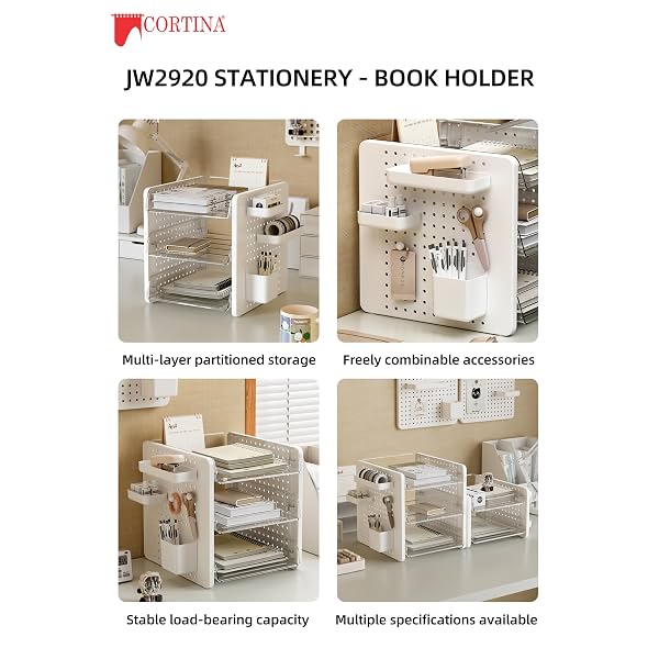 Cortina 2-Tier Multipurpose Desktop File Organizer with Document Tray