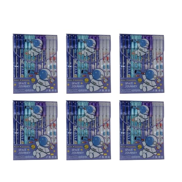 Crackles Erasable Gel Pens for Writing (Pack of 6)