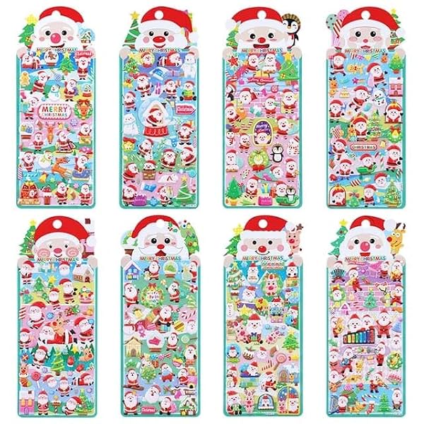 Crackles Kawaii Christmas Stickers Set of 8
