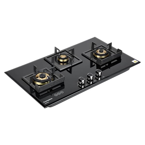 Crompton Optime 78 cm 3 Burners Built-in Glass HOB with Digital Timer