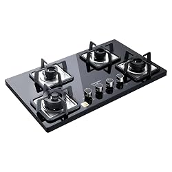 Crompton Superslim Hb TAB Super Slim 78 cm 4Br MBLK Tablet Hob With Toughened