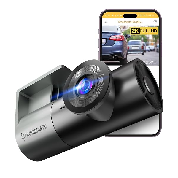 Crossbeats RoadEye Neo| New Launch| 2K FHD+ Dash Cam for Car| WiFi APP Mic Loop