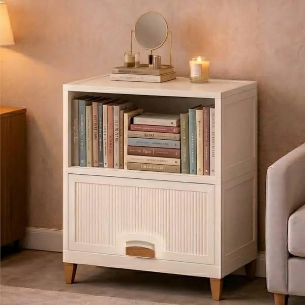 Cupboard for Storage Cabinet for Home 1 Door 2PCS (White)