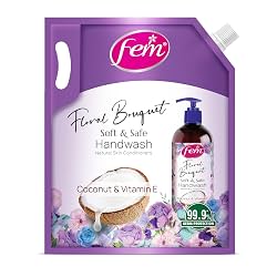 DABUR Fem Floral Bouquet Soft & Safe Handwash - 1500 Ml | Germ Protection