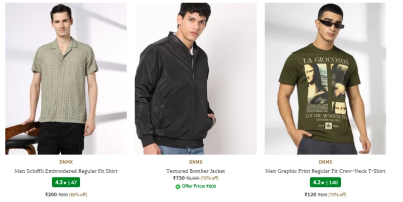 DNMX Men's Clothing up to 80% Discount