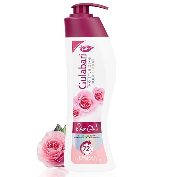 Dabur Gulabari Moisturizing Body Lotion – 400 ml | For Men & Women | Dry Skin Care | With 100% Organic Rose Oil & Shea B