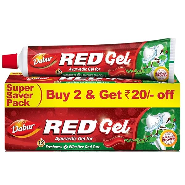 Dabur Red Gel Ayurvedic Toothpaste - 300g (150g x 2)