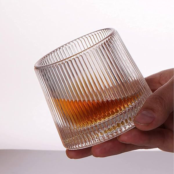 Dancing Whiskey Glass Set of 1 Pcs - 200 ML with Rotable Bottom