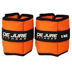 De Jure Fitness Adjustable Ankle & Wrist Weights - 1kg pack of 2 (2kg)