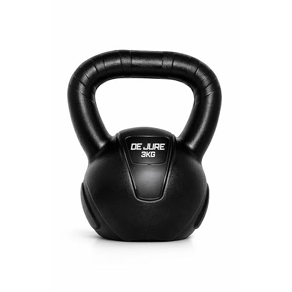 De Jure Fitness PVC Kettlebell 3kg for Men & Women, Strength & Cardio Training