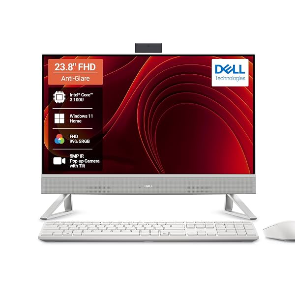 Dell 24 AIO, 23.8" Anti-Glare FHD Infinity Display, 14th i3, 8GB DDR5, 512GB SSD