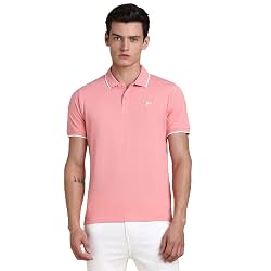Dennis Lingo Men's Poly Cotton Loose Fit Solid Half Sleeve Polo T-Shirt