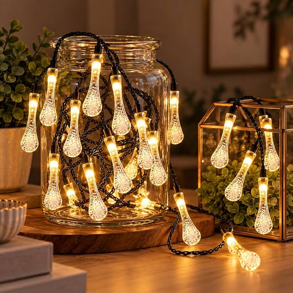 Desidiya Fairy 12 LED Drop String Lights 4M