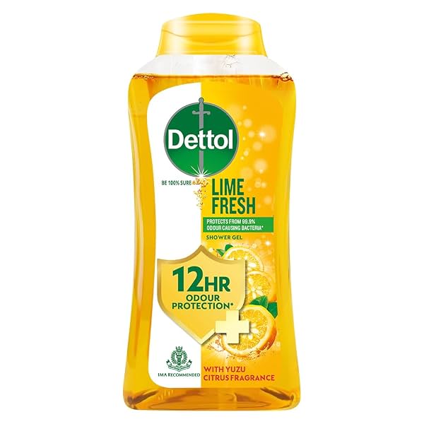 Dettol Lime Fresh Body Wash and Shower Gel for Women and Men, 250ml