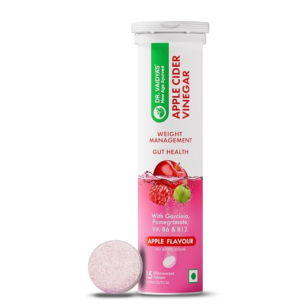 Dr Vaidya's ACV Effervescent Tablets Garcinia Pomegranate Pack of 1