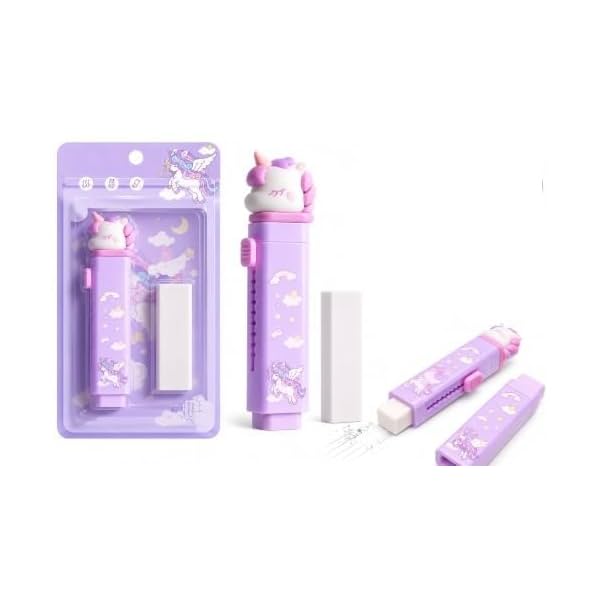 ECLET Cute Unicorn Eraser Pen for Kids | Retractable Push Eraser with Fun