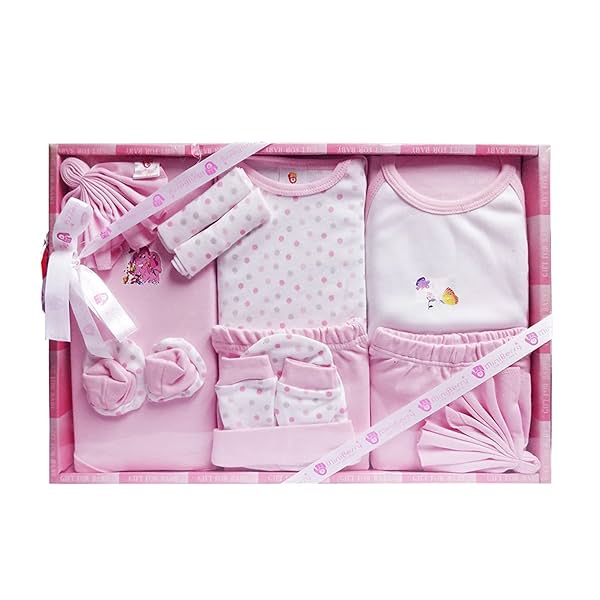 EIO Unisex Kids Cotton Solid Clothing Gift Set -13 Pieces