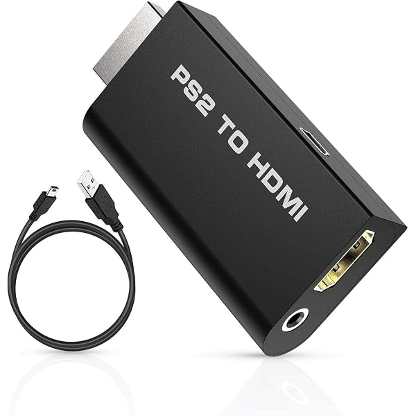 ETZIN PS2 to HDMI Converter Adapter with 3.5mm Audio Output