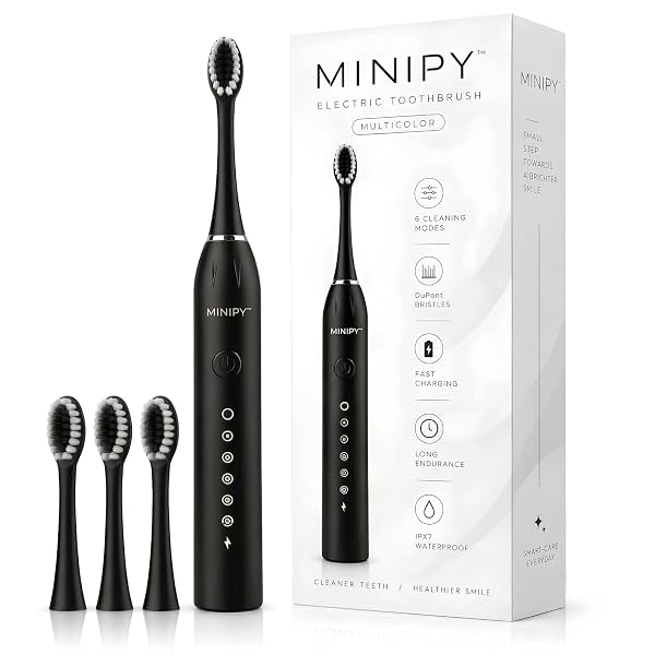 Electric Toothbrush for Adults with 4 DuPont Brush Heads