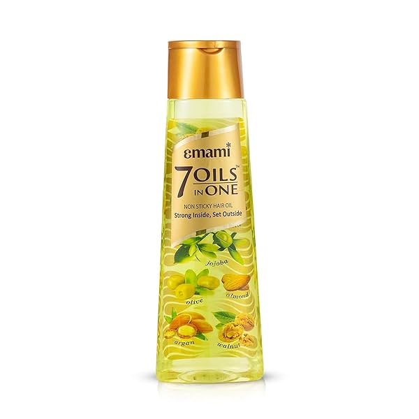 Emami 7 Oils in One Hair Oil | Makes Hair 20x Stronger and Manageable | Coconut Oil, Amla, Jojoba, Olive, Walnut, Argan 