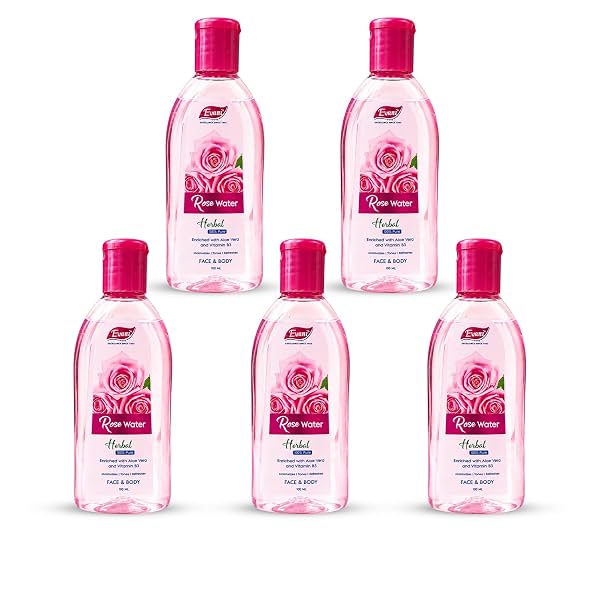 Evani Herbal Rose Water with Aloe Vera & Vitamin B3 (100ml pack of 5)