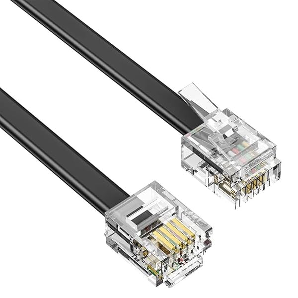 FEDUS 3 Meter Telephone Line Landline Extension Cord Cable