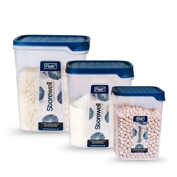 FLAIR Storewell Square Plastic Food Storage Container Set