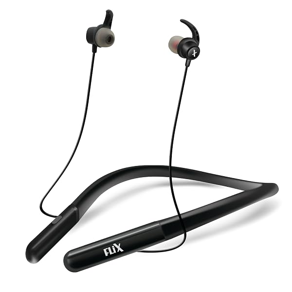 FLiX (Beetel Blaze N23 in-Ear Bluetooth v5.4 Neckband, 10mm Super Bass Drivers, Smart Magnetic Ear tip,