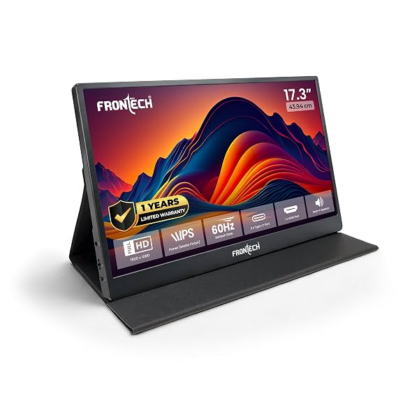FRONTECH Portable LED Monitor 17.3" 60Hz