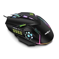 FRONTECH Wired Gaming Mouse, 6 Key RGB Backlit Effect| 7 LED Lighting| USB Plug