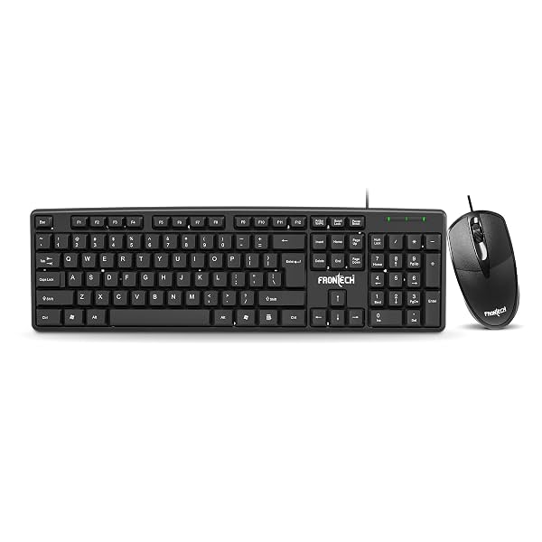 FRONTECH Wired USB Keyboard and Mouse Combo