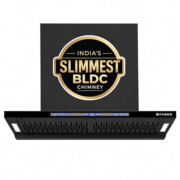 Faber SLIMX 90cm 1500m³/hr BLDC Autoclean Filterless T-Shape Chimney