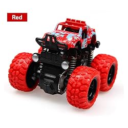 Favela Friction Powered Monster Truck with Rubber Tires (Red, Pack of 1)