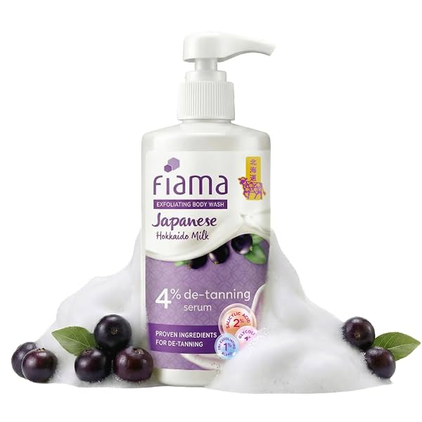 Fiama 4% Detan Serum Exfoliating Body Wash 250ml, 2% Salicylic Acid