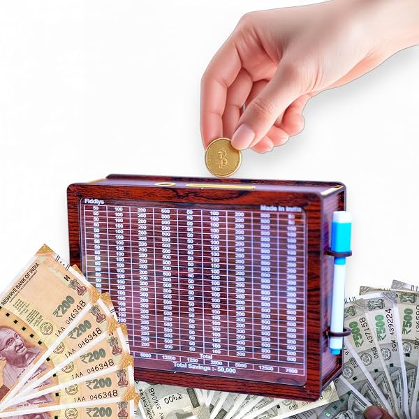 Fiddlys Wooden Money/Piggy Bank