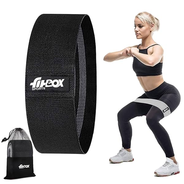 FitBox Sports Fabric Resistance Band, Loop Hip Band for Women