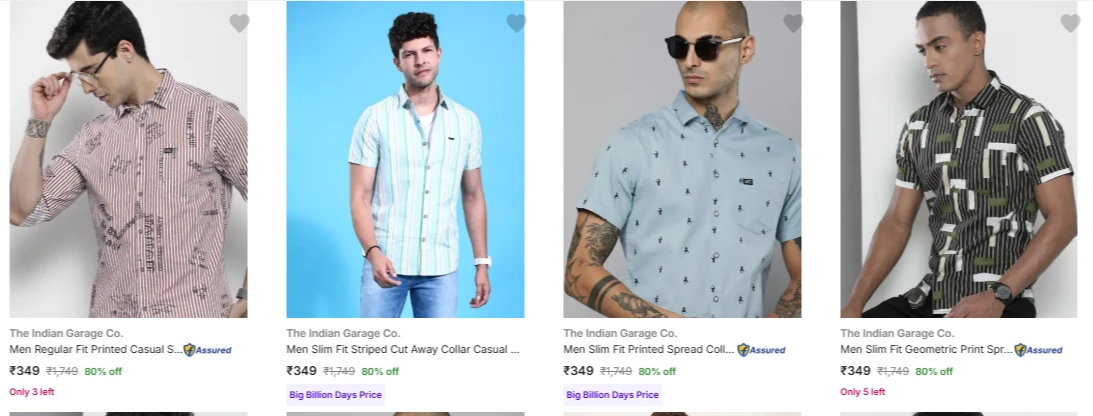 Flat 80% Off The Indian Garage Co Men's Casual Shirts
