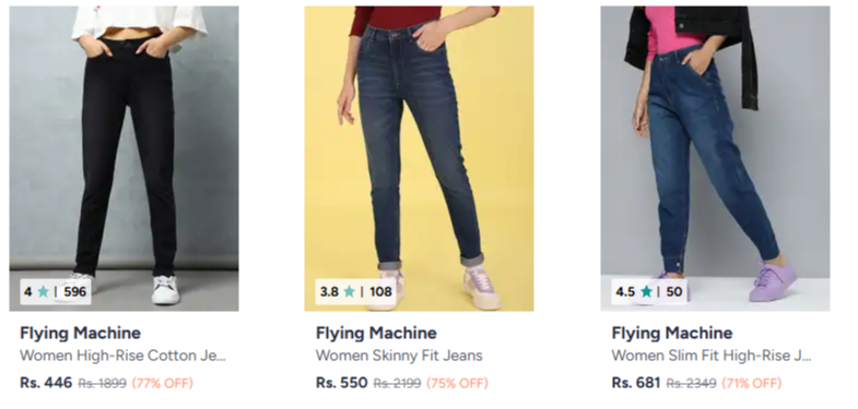 Flying Machine Collection at minimum 60% Discount