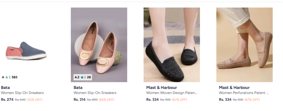 Footwear at minimum 50% Discount