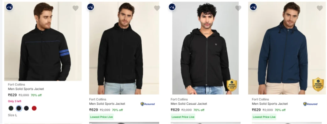 Fort Collins Men's Jackets at minimum 70% Discount