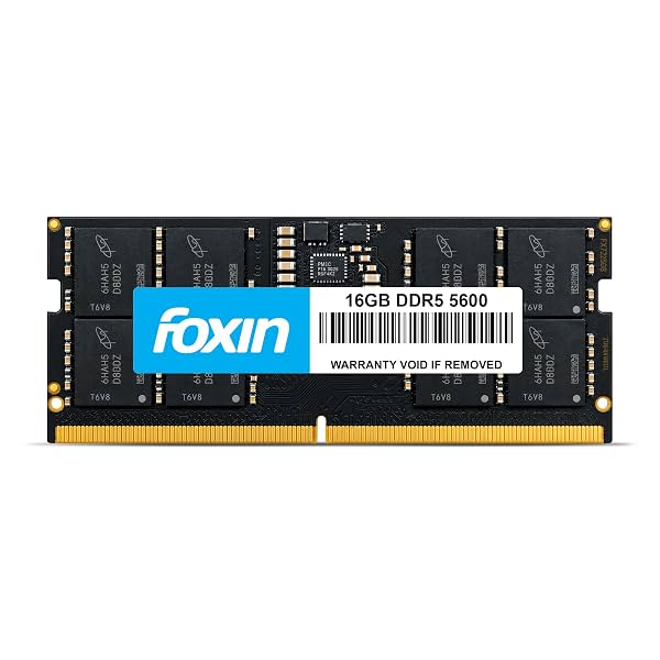 Foxin 16GB DDR5 Laptop RAM 5600MHz | SODIMM - 1.2V Low Voltage | 262-PIN Pin