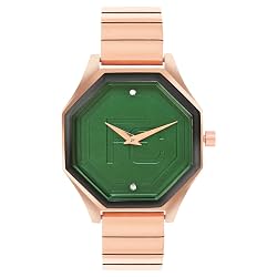 French Connection Ascend Green Rectangle Dial Womens Analogue Watch