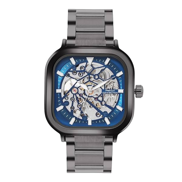 French Connection Blue Skeleton Dial Automatic Watch for Men - FCA27GNM